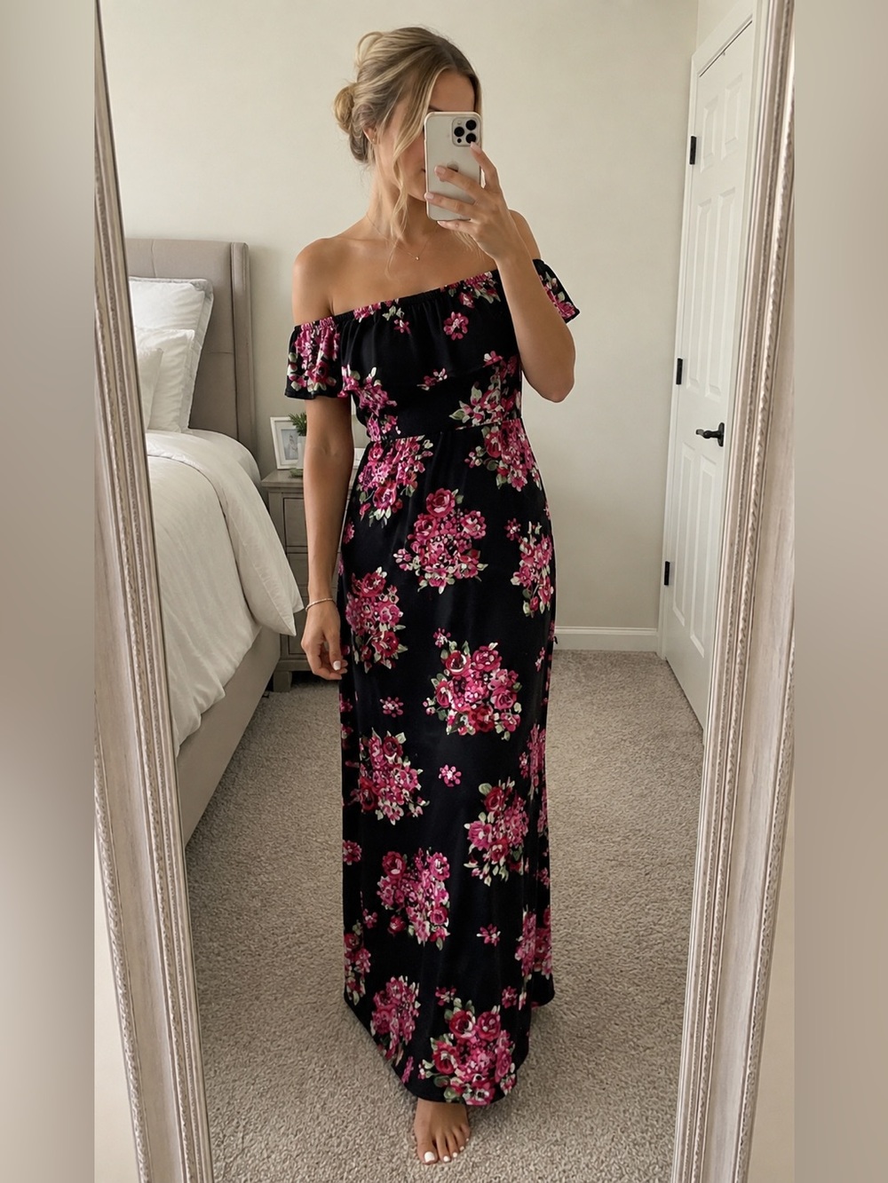 🌹 Floral Off-Shoulder Maxi Dress 🌹